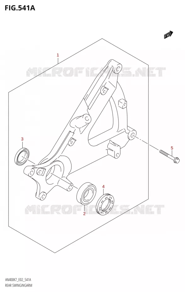 SWINGARM Suzuki SCOOTER 400 BURGMAN 2007  AN400 K7 (E02,E19,E24,E54)