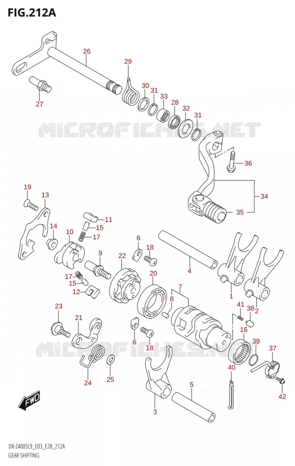 SCHAKELEN ASSY Suzuki MOTO 400 DR-Z 2019  DR-Z400S L9 (E28)
