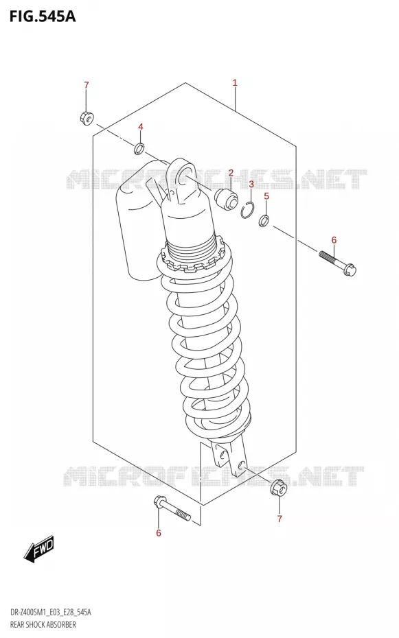 ACHTER SCHOKDEMPER (DR-Z400S) Suzuki MOTO 400 DR-Z 2021  DR-Z400S 2021 M1 (E28)