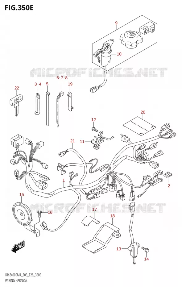 BEDRADING (DR-Z400S:E33) Suzuki MOTO 400 DR-Z 2021  DR-Z400S 2021 M1 (E28)