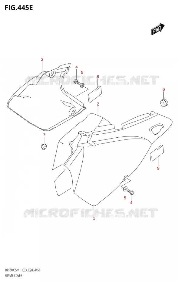 KUIP (DR-Z400S:E03,E28) Suzuki MOTO 400 DR-Z 2021  DR-Z400S 2021 M1 (E28)