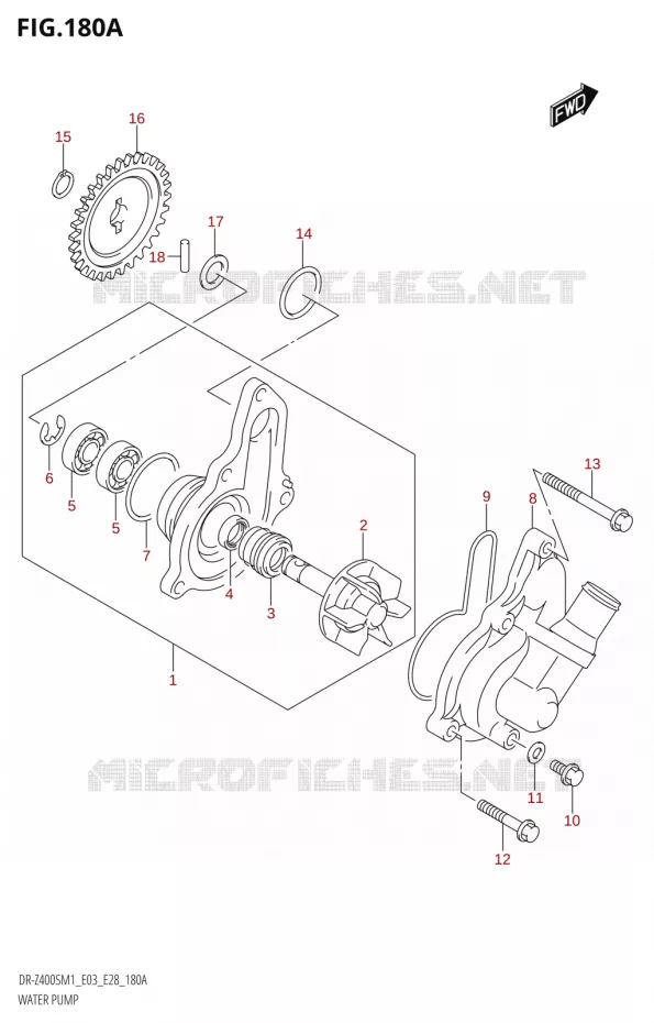 WATERPOMP Suzuki MOTO 400 DR-Z 2021  DR-Z400S 2021 M1 (E28)