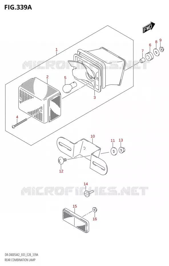ACHTERLICHT (DR-Z400S) Suzuki MOTO 400 DR-Z 2022  DR-Z400S 2022 M2 (E28)