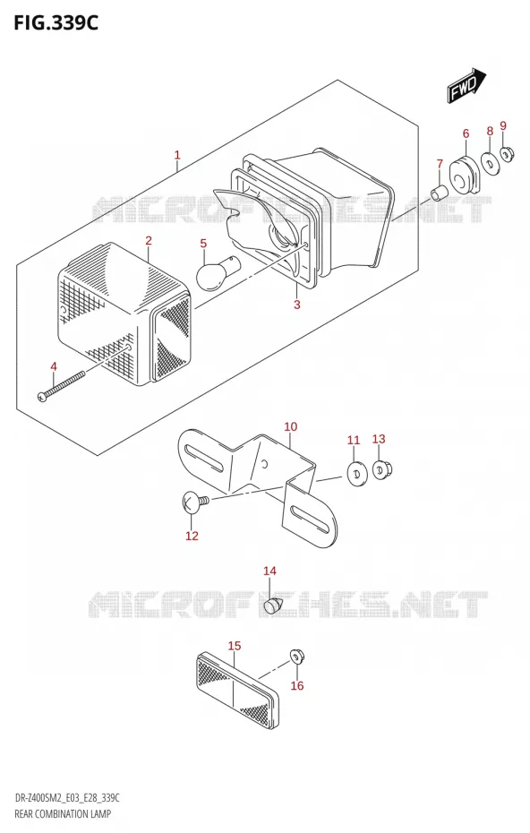 ACHTERLICHT (DR-Z400SM) Suzuki MOTO 400 DR-Z 2022  DR-Z400S 2022 M2 (E28)