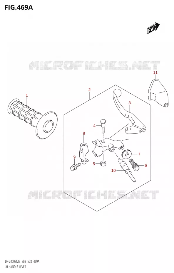 KOPPELINGSHEVEL - HEVELGRIP Suzuki MOTO 400 DR-Z 2022  DR-Z400S 2022 M2 (E28)