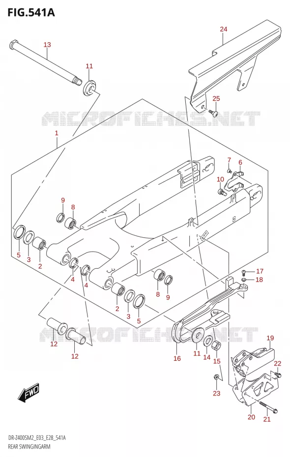 SWINGARM (DR-Z400S) Suzuki MOTO 400 DR-Z 2022  DR-Z400S 2022 M2 (E28)