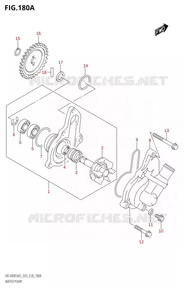 WATERPOMP Suzuki MOTO 400 DR-Z 2022  DR-Z400S 2022 M2 (E28)