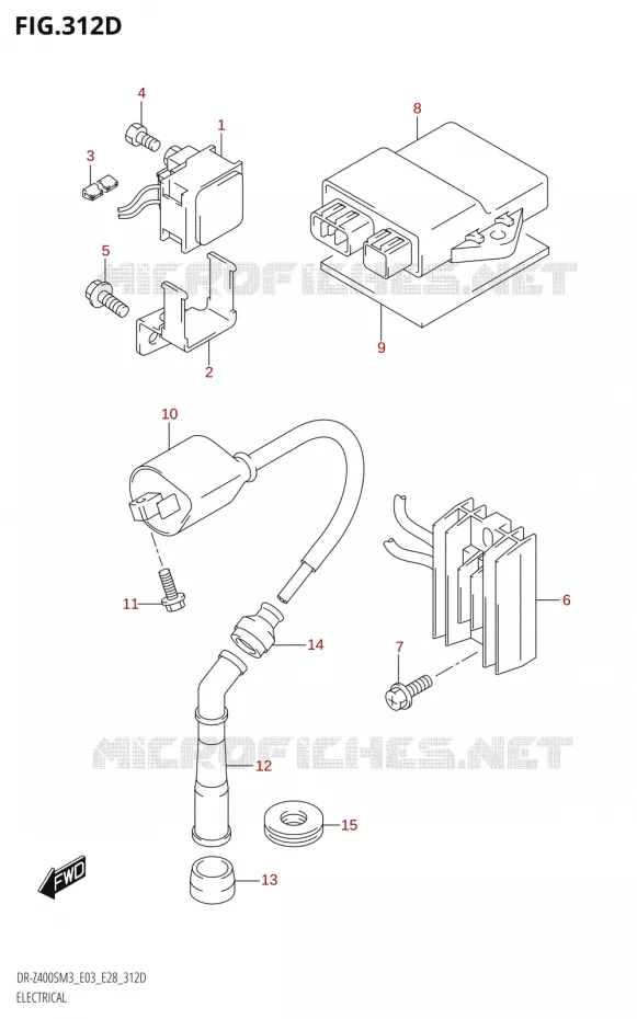 ELEKTRISCH (DR-Z400SM:M3:E03) Suzuki MOTO 400 DR-Z 2023  DR-Z400SM3 E28 2023 M3