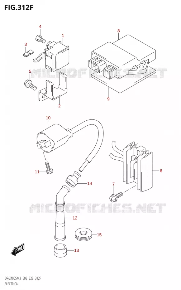 ELEKTRISCH (DR-Z400SM:M3:E33) Suzuki MOTO 400 DR-Z 2023  DR-Z400SM3 E28 2023 M3