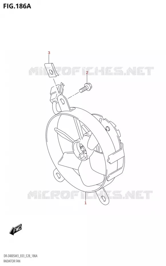 KOELVENTILATOR Suzuki MOTO 400 DR-Z 2023  DR-Z400SM3 E28 2023 M3