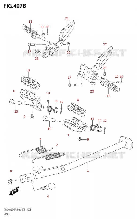 STAND (DR-Z400S:M3:E28) Suzuki MOTO 400 DR-Z 2023  DR-Z400SM3 E28 2023 M3