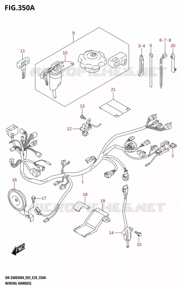BEDRADING (DR-Z400S:(E03,E28)) Suzuki MOTO 400 DR-Z 2024  DR-Z400S 2024 M4