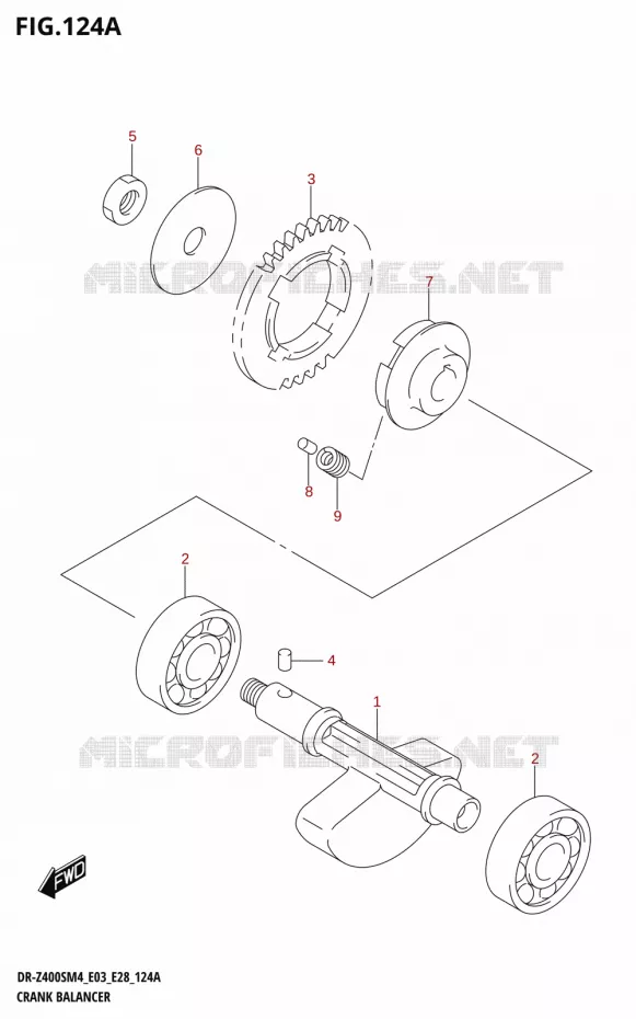 CRANK BALANCER Suzuki MOTO 400 DR-Z 2024  DR-Z400S 2024 M4