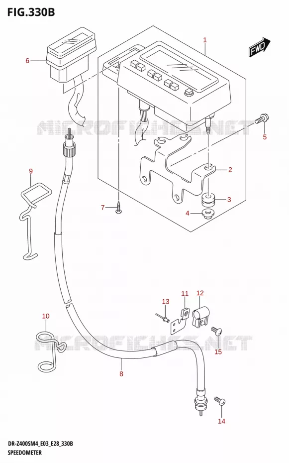 SNELHEIDSMETER (DR-Z400SM:(E28)) Suzuki MOTO 400 DR-Z 2024  DR-Z400S 2024 M4