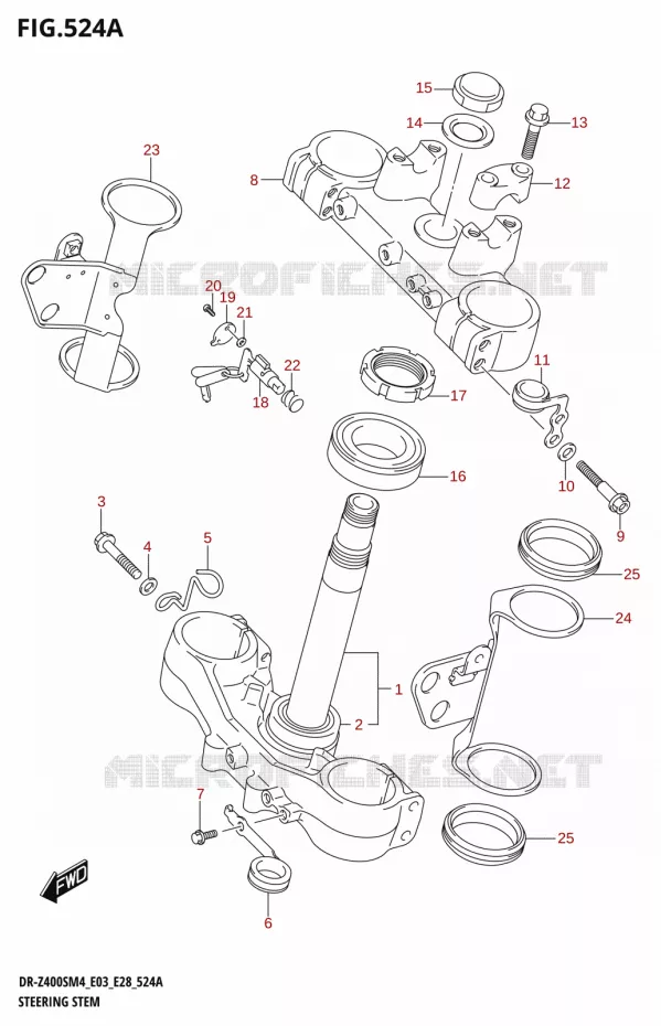 STUURKOLOM (DR-Z400S) Suzuki MOTO 400 DR-Z 2024  DR-Z400S 2024 M4