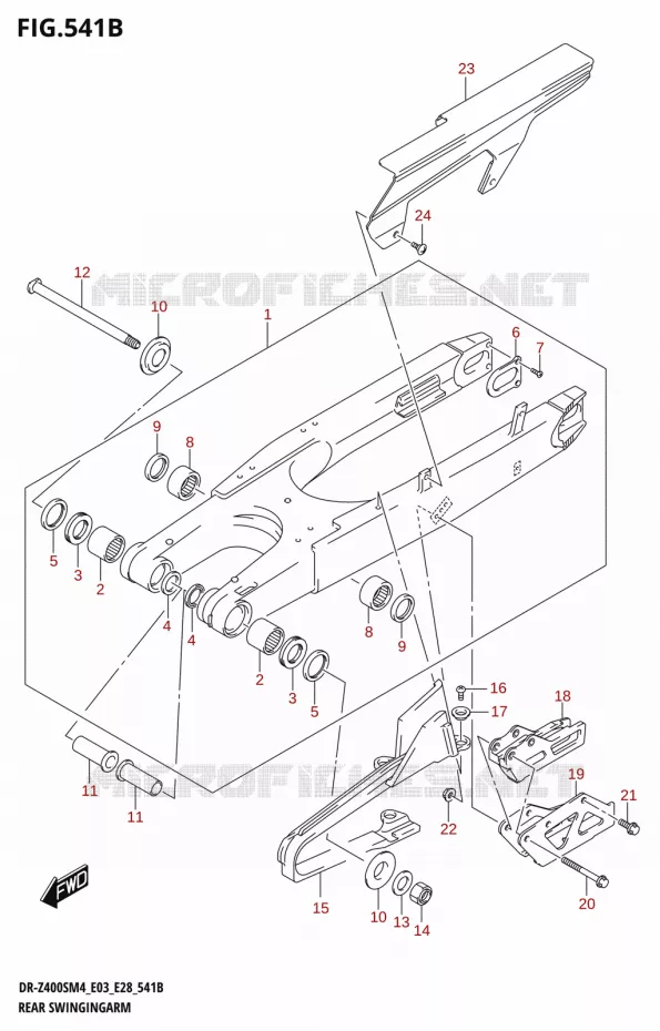 SWINGARM (DR-Z400SM) Suzuki MOTO 400 DR-Z 2024  DR-Z400S 2024 M4