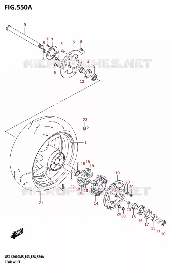 ACHTERWIEL Suzuki MOTO 1000 GSX-S 2025  GSX-S1000RQM5 E28 2025 M5 (E28)