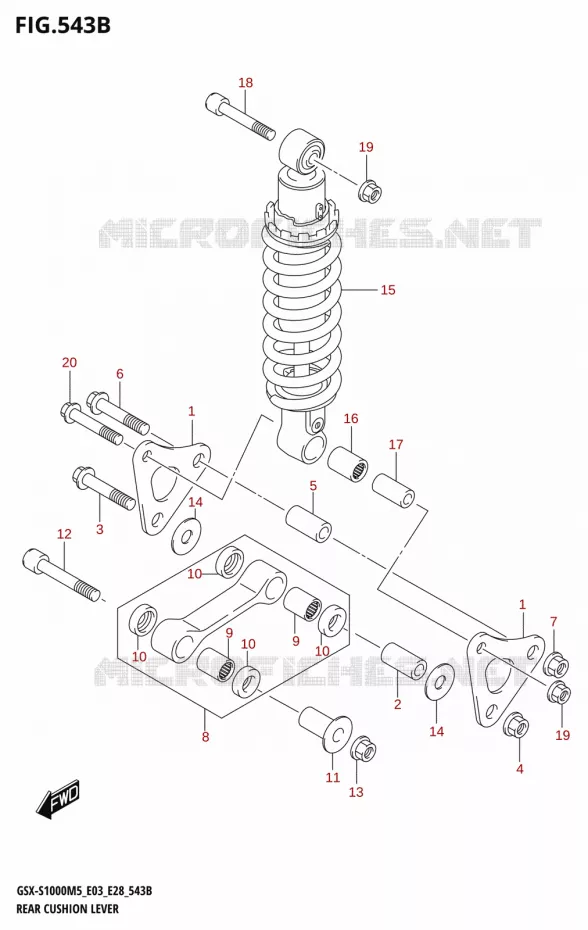 SCHOKBREKER AANEENSCHAKELING Suzuki MOTO 1000 GSX-S 2025  GSX-S1000RQM5 E28 2025 M5 (E28)