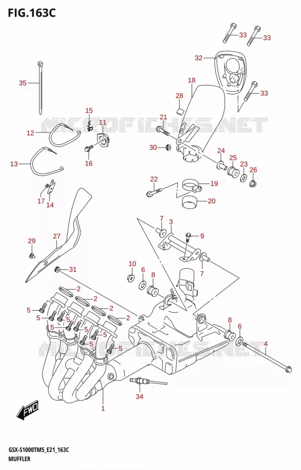GELUIDDEMPER Suzuki MOTO 1000 GSX-S 2025  GSX-S1000TRQM5 E21 2025 M5 (E21)