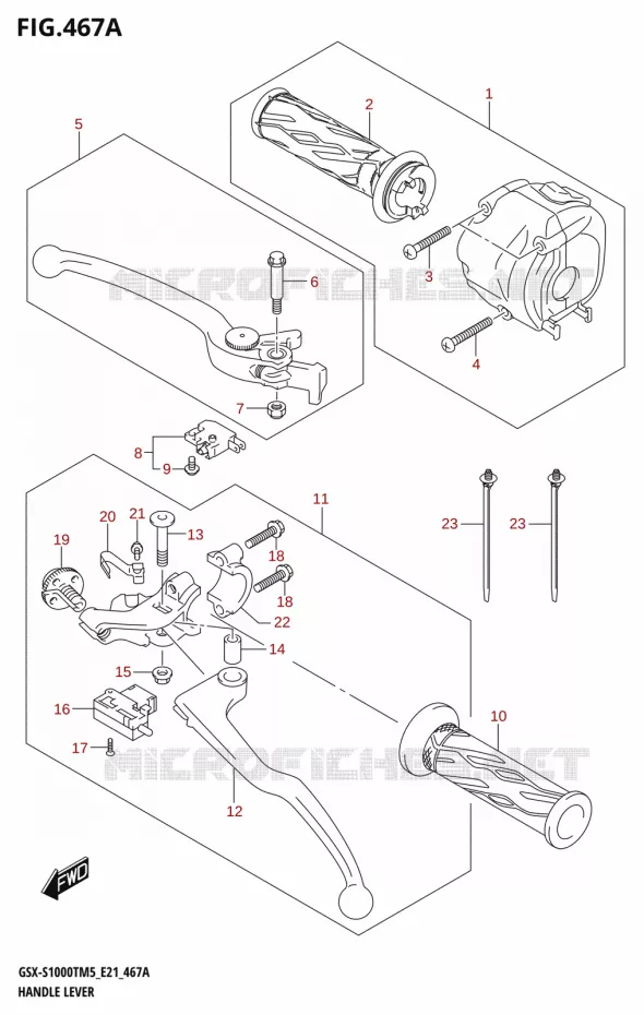 HEFBOMEN - HANDGRIPS Suzuki MOTO 1000 GSX-S 2025  GSX-S1000TRQM5 E21 2025 M5 (E21)