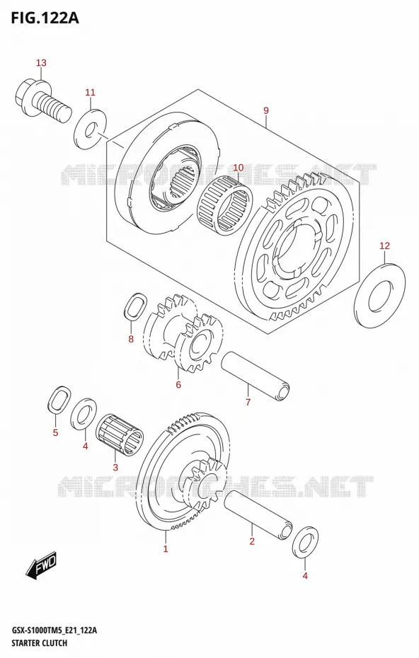 STARTMOTOR KOPPELINGS Suzuki MOTO 1000 GSX-S 2025  GSX-S1000TRQM5 E21 2025 M5 (E21)