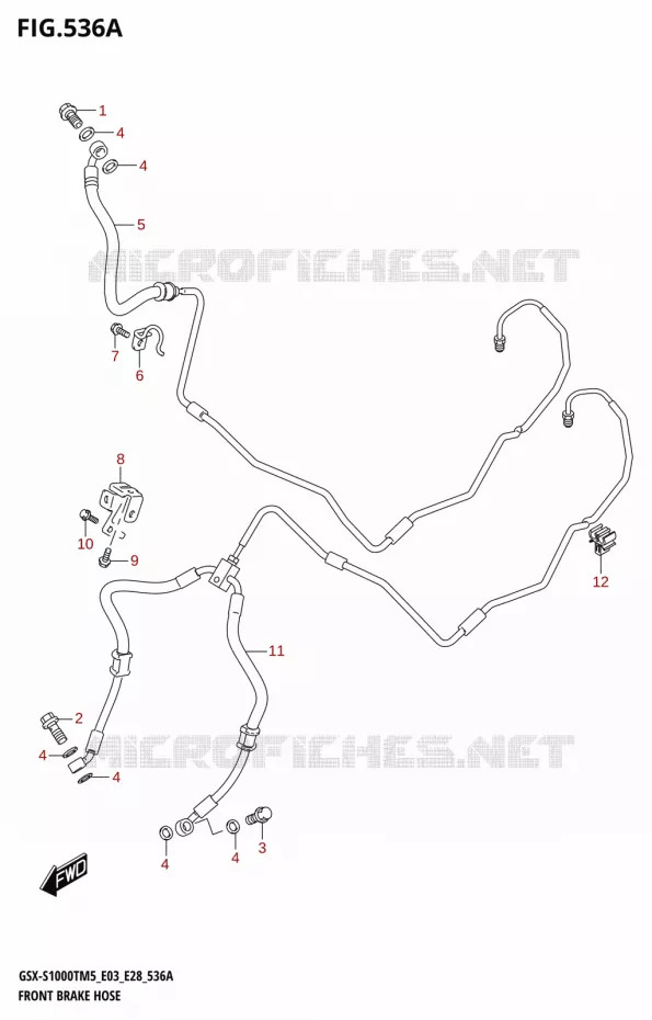 FRONT REMSLANG Suzuki MOTO 1000 GSX-S 2025  GSX-S1000TRQM5 E28 2025 M5 (E28)
