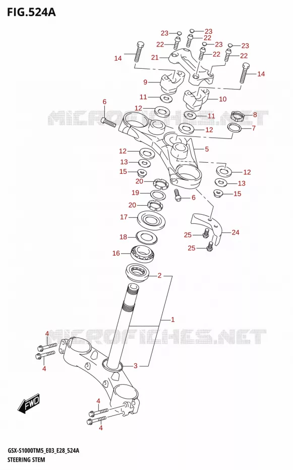 STUURKOLOM Suzuki MOTO 1000 GSX-S 2025  GSX-S1000TRQM5 E28 2025 M5 (E28)