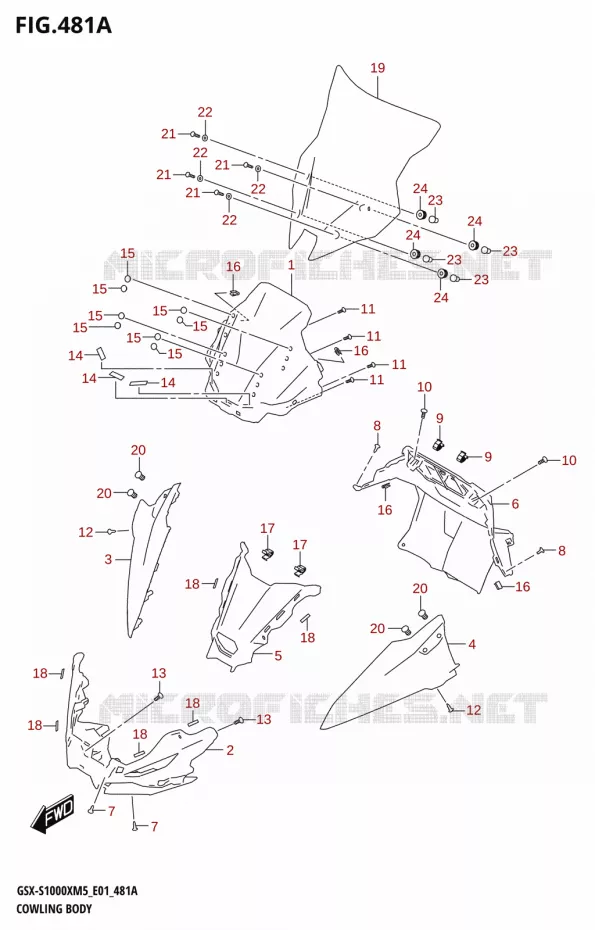 KUIP Suzuki MOTO 1000 GSX-S 2025  GSX-S1000XRREM5 E01 2025 M5 (E01)