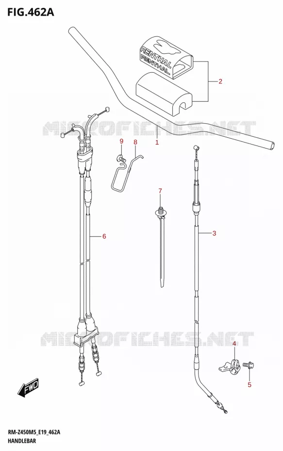 STUUR Suzuki MOTO 450 RM-Z 2025  RM-Z450M5 E19 2025 M5 (E19)