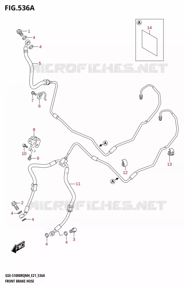 FRONT REMSLANG Suzuki MOTO 1000 GSX-S 2024  GSX-S1000RQ M4 (E21)