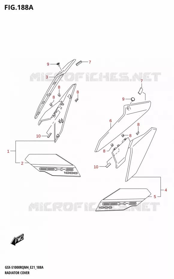 RADIATOR COVER Suzuki MOTO 1000 GSX-S 2024  GSX-S1000RQ M4 (E21)