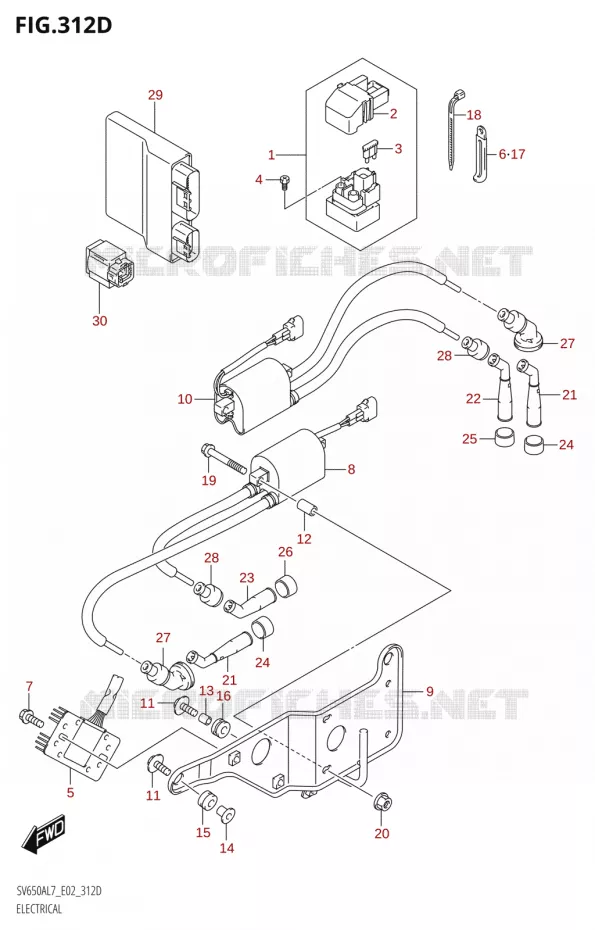 ELEKTRISCH (SV650UA:L7:E19) Suzuki MOTO 650 SV 2017  SV650A L7 (E19)
