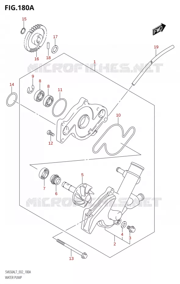 WATERPOMP Suzuki MOTO 650 SV 2017  SV650A L7 (E19)