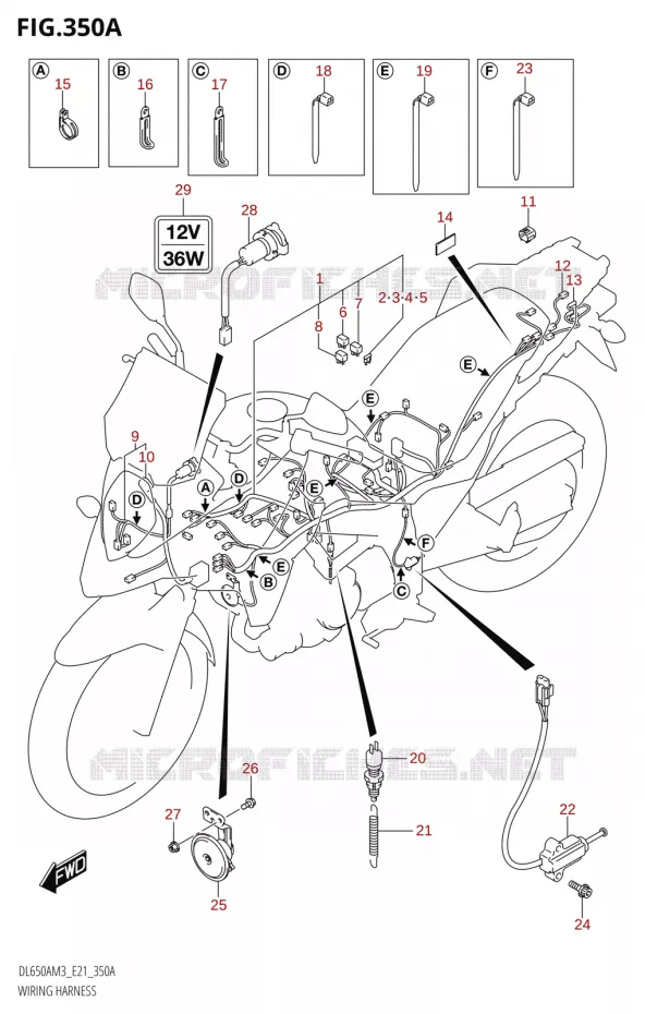 BEDRADING Suzuki MOTO 650 V-STROM 2023  DL650AM3