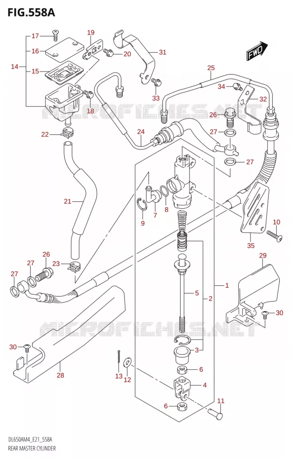 ACHTER hoofdremcilinder Suzuki MOTO 650 V-STROM 2024  DL650AM4