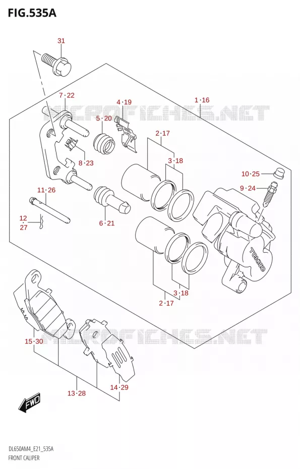 FRONT CALIPER Suzuki MOTO 650 V-STROM 2024  DL650AM4
