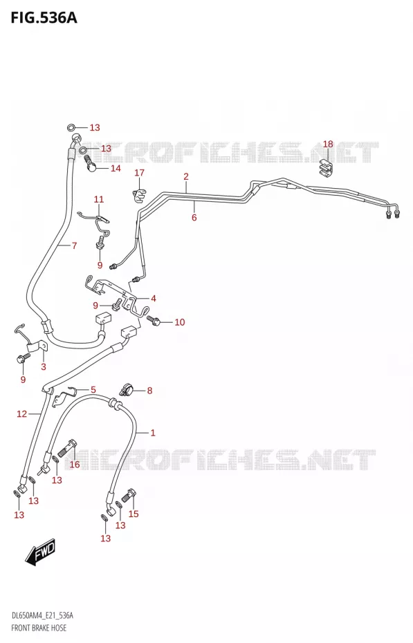 FRONT REMSLANG Suzuki MOTO 650 V-STROM 2024  DL650AM4
