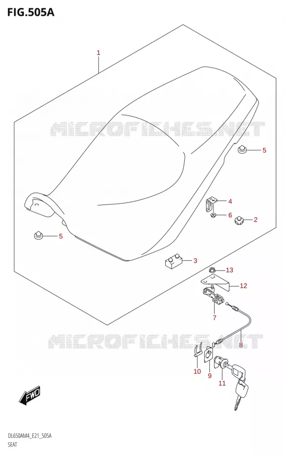 SEAT (DL650A:M4:E21) Suzuki MOTO 650 V-STROM 2024  DL650AM4