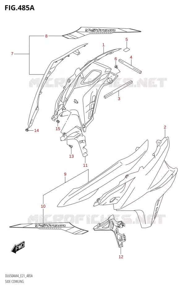 SIDE KUIP (DL650A:M4:E21) Suzuki MOTO 650 V-STROM 2024  DL650AM4