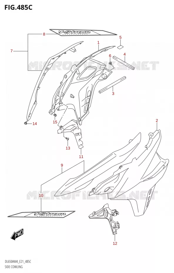 SIDE KUIP (DL650XA:M4:E21) Suzuki MOTO 650 V-STROM 2024  DL650AM4