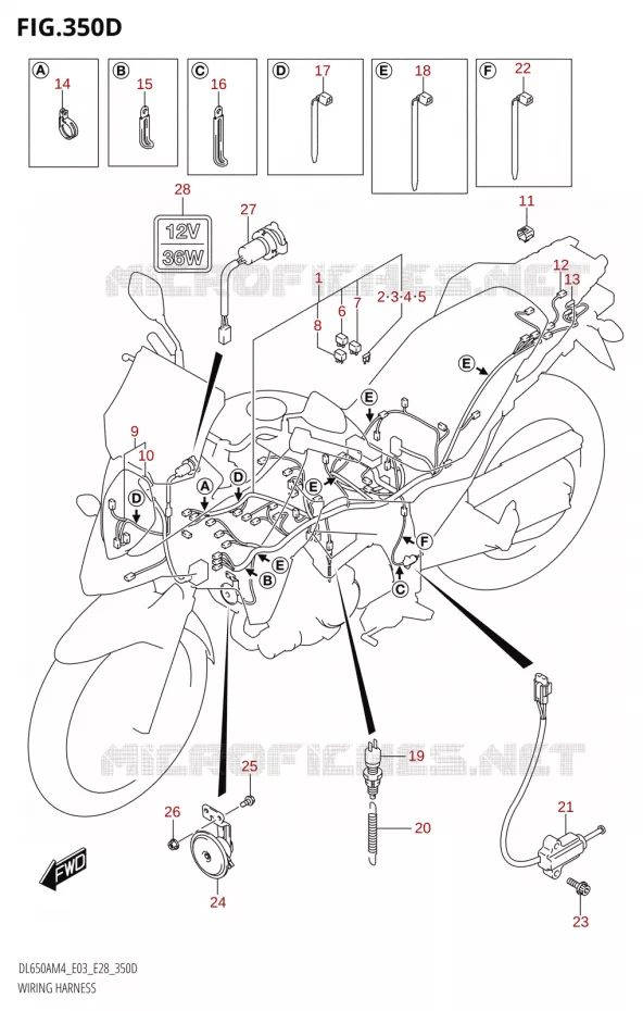 BEDRADING (DL650XA:M4:E03) Suzuki MOTO 650 V-STROM 2024  DL650AM4