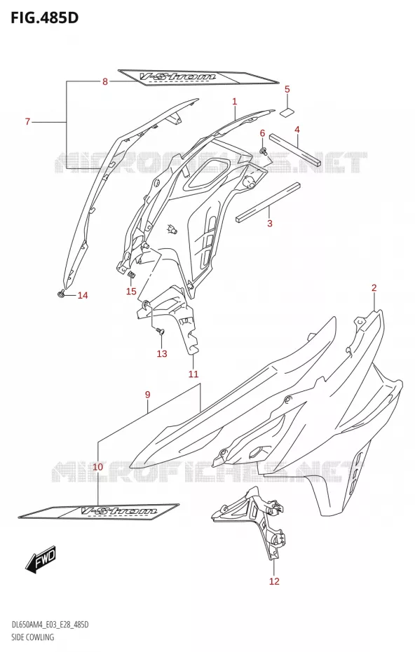 SIDE KUIP (DL650XA:M4:E03) Suzuki MOTO 650 V-STROM 2024  DL650AM4