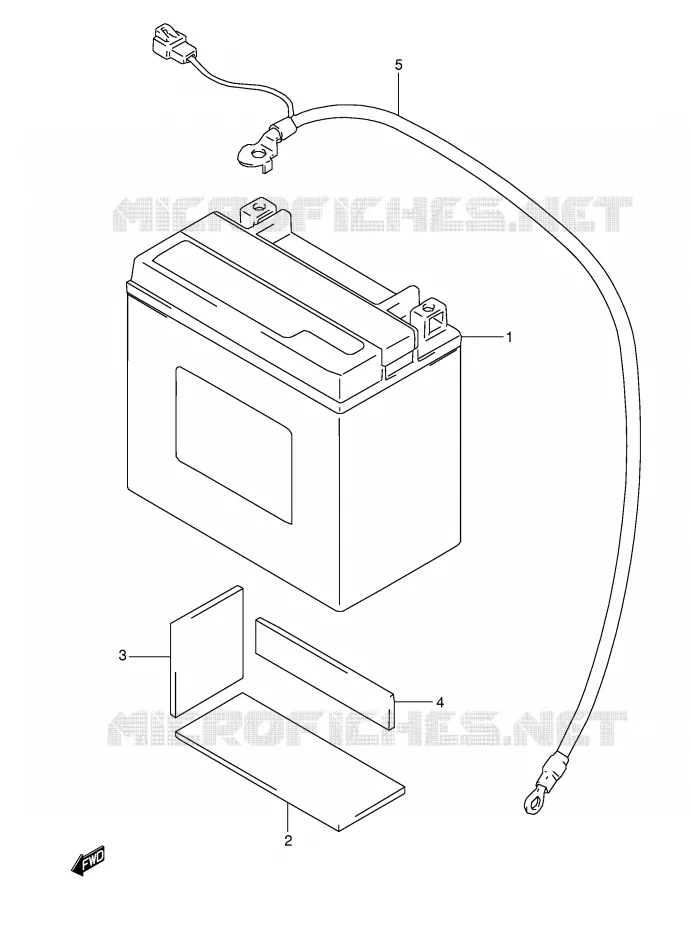 ACCU (MODELE M/N/P/R/S) Suzuki MOTO 800 DR 1992  DR800SN(E4)