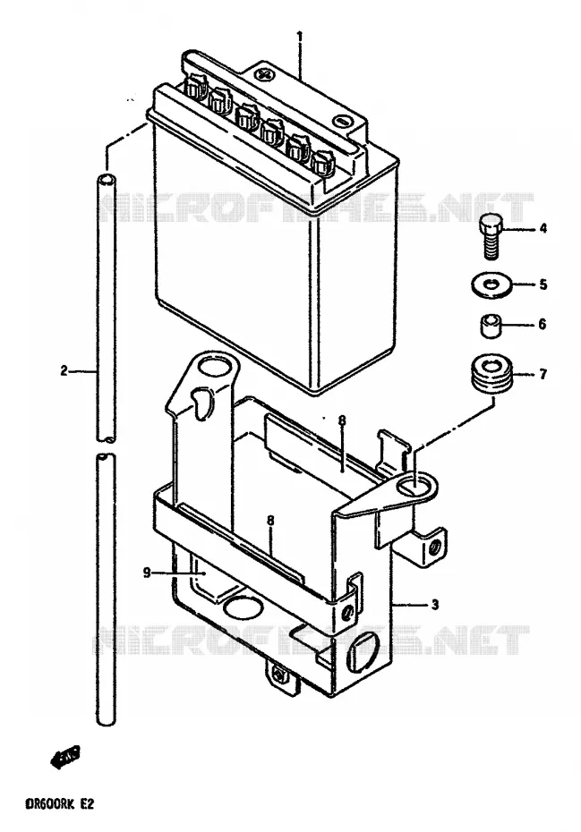 ACCU Suzuki MOTO 600 DR 1987  DR600RH(E2)