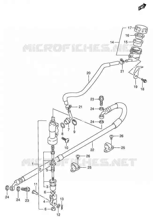 ACHTER HOOFDREMCILINDER Suzuki MOTO 650 DR 1997  DR650SEV(E4)