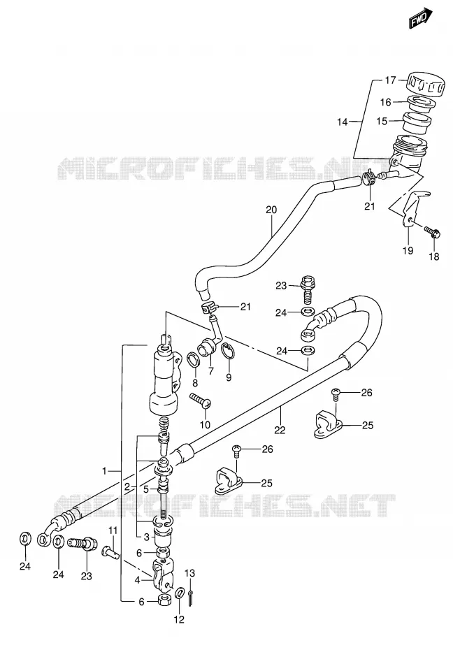 ACHTER HOOFDREMCILINDER Suzuki MOTO 650 DR 2005  DR650SEK5(E3/E28)