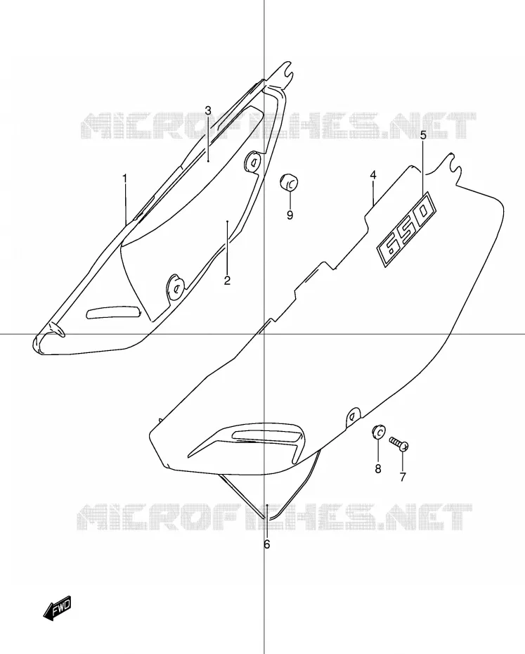 ACHTER KUIP  (MODELE K2) Suzuki MOTO 650 DR 2001  DR650SEK1(E4)