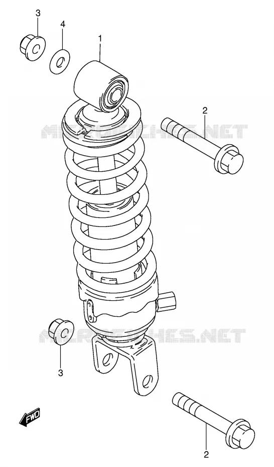 ACHTER SCHOKDEMPER Suzuki MOTO 80 DS 2000  DS80Y(E3/E28)