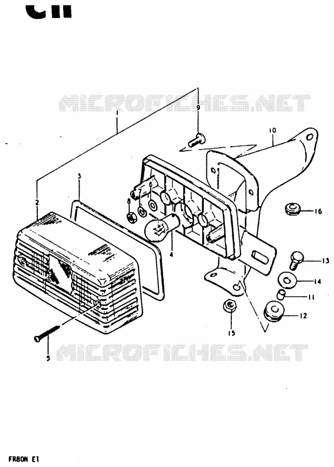 ACHTERLICHT (FR80N) Suzuki SCOOTER 80 FR 1981  FR80M(M/B/N)