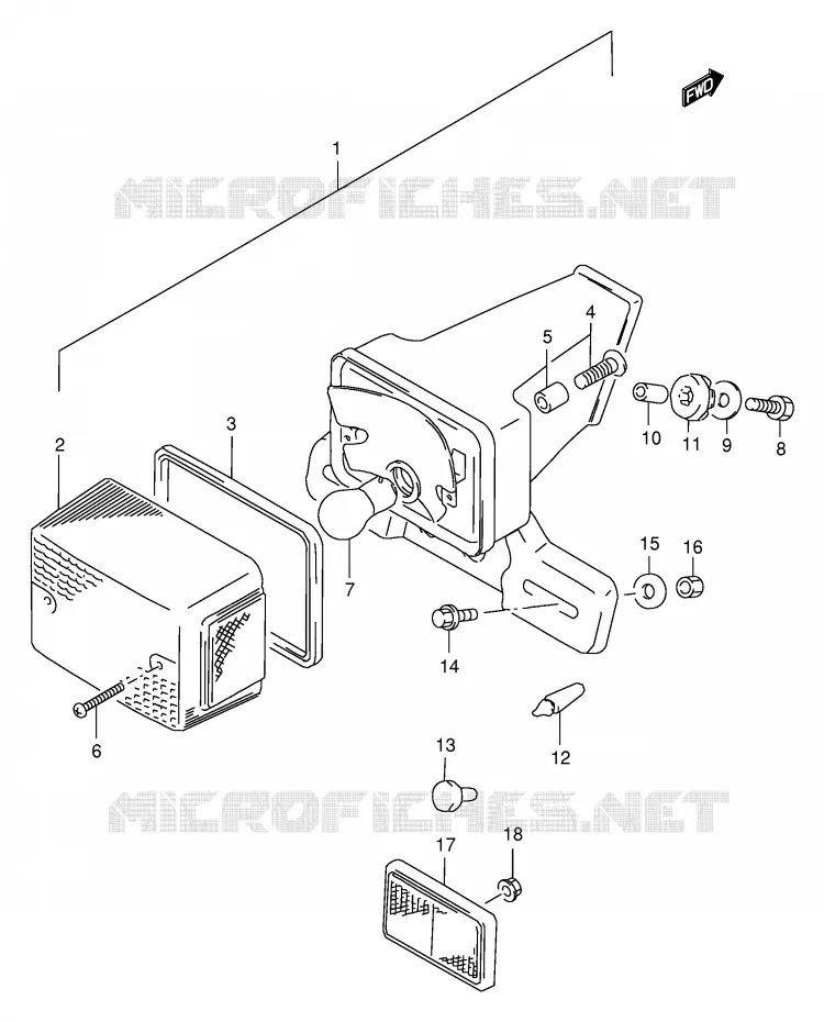 ACHTERLICHT (MODELE S) Suzuki MOTO 200 DR 1996  DR200SET(E24)